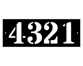 Horizontal Metal House Numbers, Custom Metal Address Sign, House Number Plaque, Home Address Numbers, Modern House Numbers