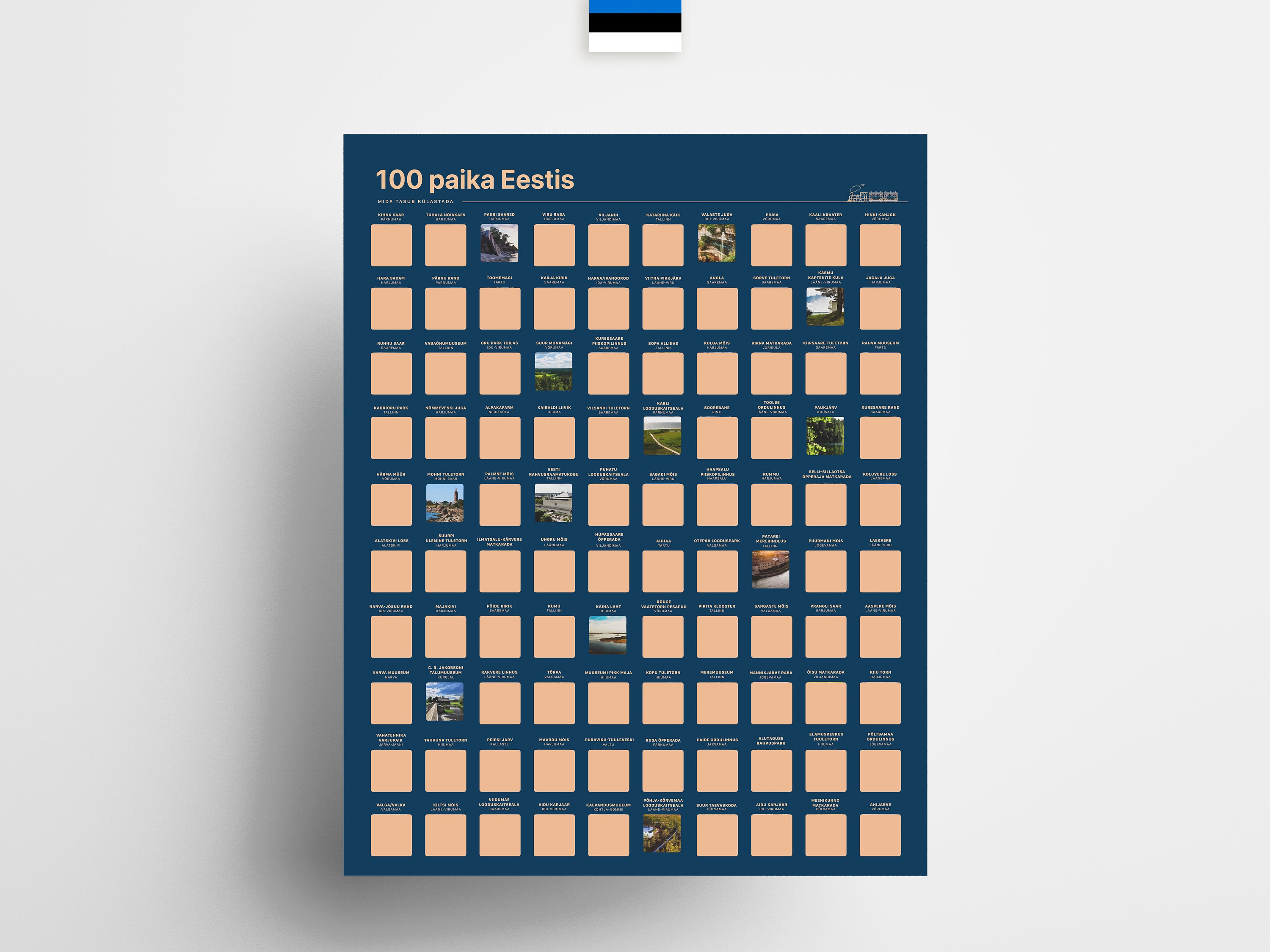 intellectueel Gedwongen racket 100 Places in Estonia Scratch-off Poster Scratch Map World - Etsy