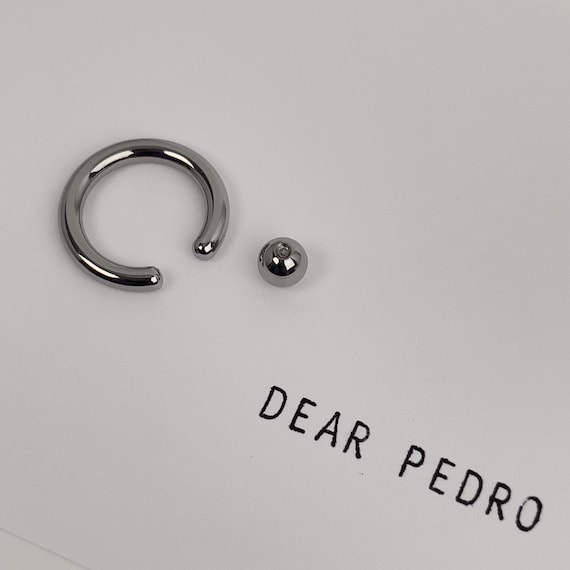 12G 10G 8G 6G Titanium Captive Bead Ring | ASTM F136 Implant Grade