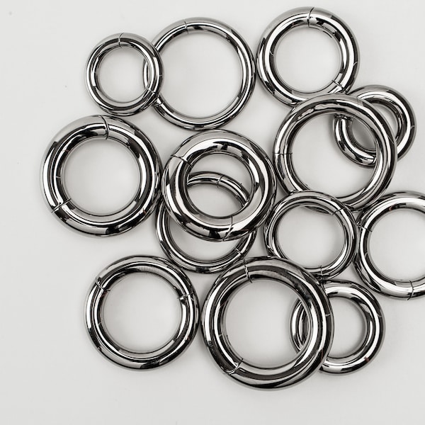 4G 6G 8G Titanium Clicker Hoops Implant Grade Seamless Hinged Segment Ring for Septum Helix Nose