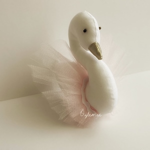 Plush Swan Made From Cotton | Gift For Baby Boy |Gift For Baby Girl | First Time Mom Gift | Baby Birthday Gift |