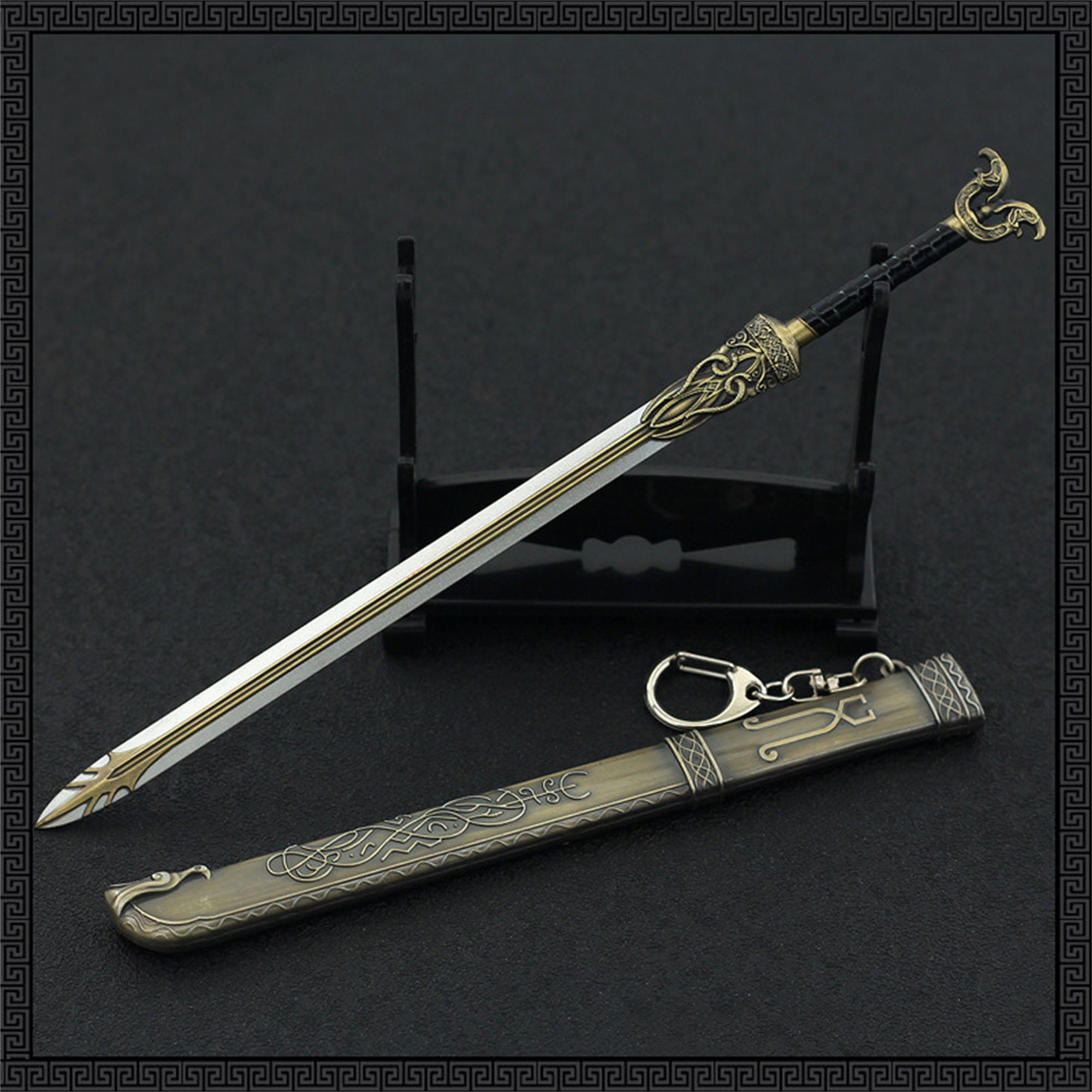 20cm Blade of Olympus God of War 2 Kratos Metal Sword Replica Miniatures  Game Peripheral 1/6 Doll Equipment Accessories Ornament