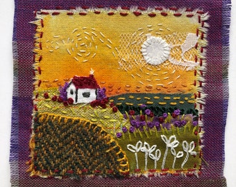 Mini Landscape Kit #2 - Swirling Moon - Embroidery Kit