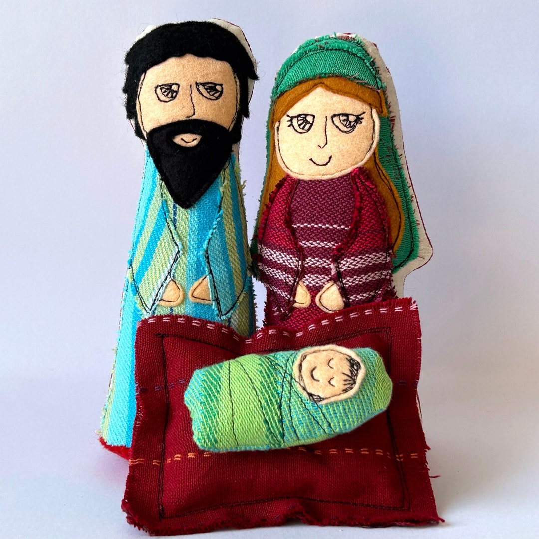 Nativity Set Handmade Nativity Set Fabric Nativity Etsy