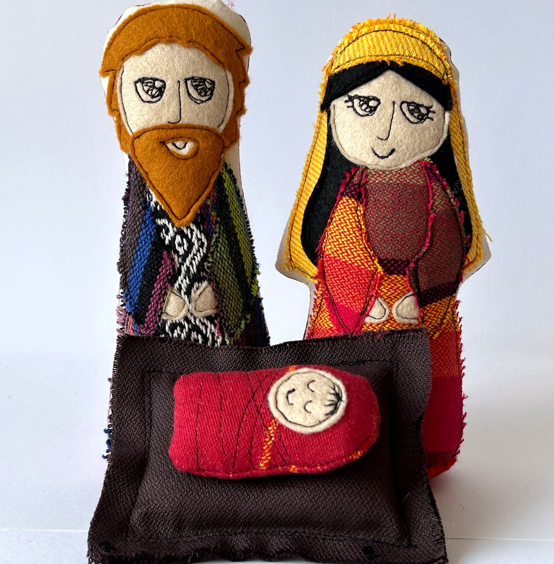 Nativity Set Handmade Nativity Set Fabric Nativity Etsy