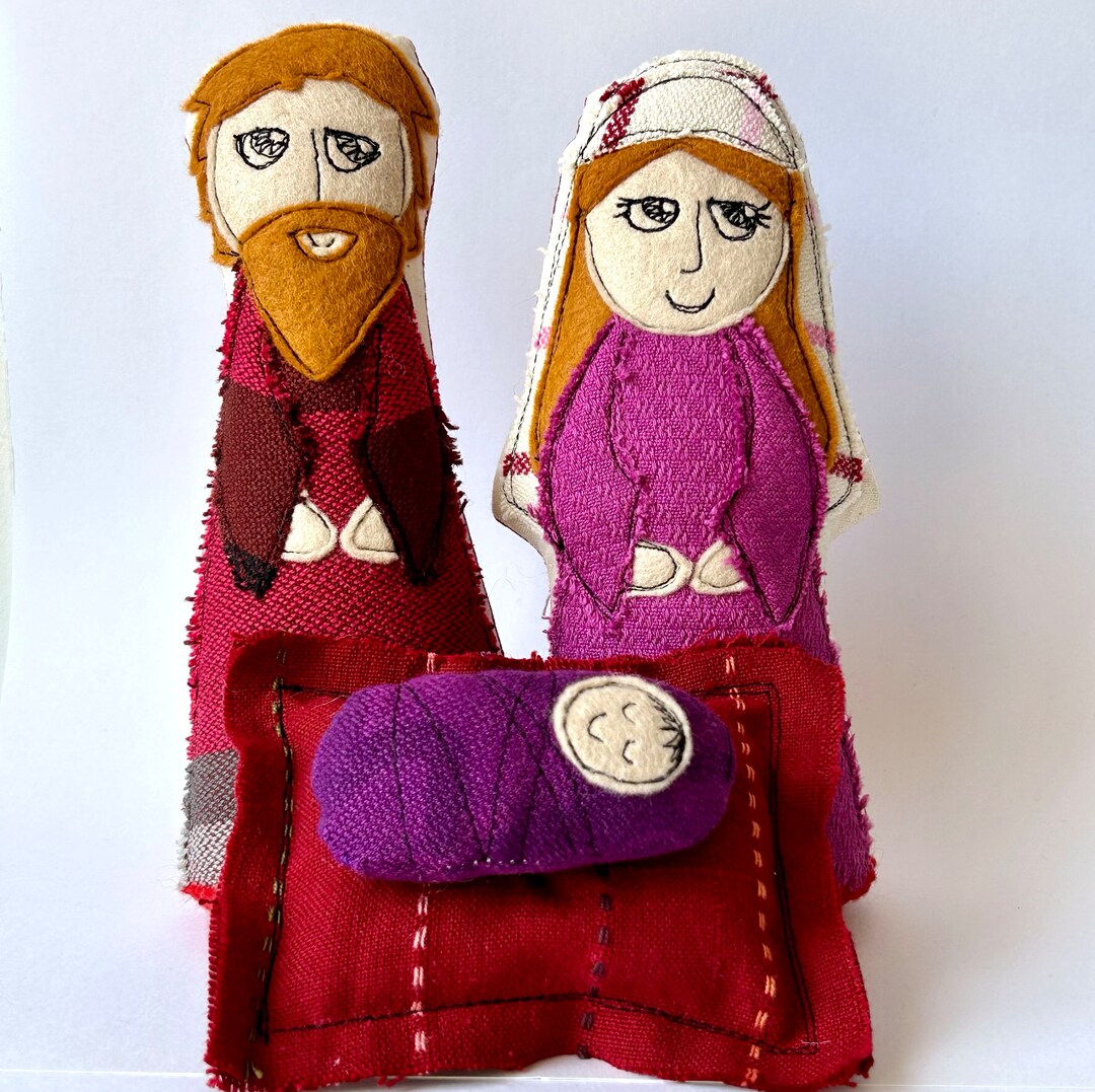 Nativity Set Handmade Nativity Set Fabric Nativity Etsy Australia
