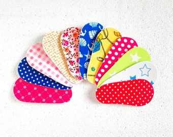 4 INSOLES pairs for baby shoes. EVA insole for booties. Colored insoles for baby booties. Cotton customizable insoles