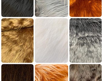 Luxurious Classic Faux Fur – High-Quality Long-Pile Fabric for Clothing, Accessories, Home Decor, for Costumes, Fashion, and Craft Projects