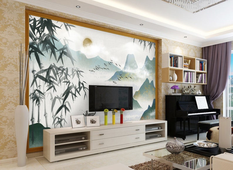 Japanese Wallpaper Peel and Stick Wall Mural Asian Wallpaper - Etsy