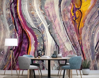 Accent wallpaper, abstract wallpaper peel and stick wall mural, oversized wall mural, modern bedroom wallpaper self adhesive