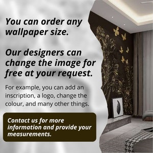 Japanese wallpaper peel and stick wall mural, asian wallpaper, mountain wall sticker for living room, bedroom, kitchen image 3