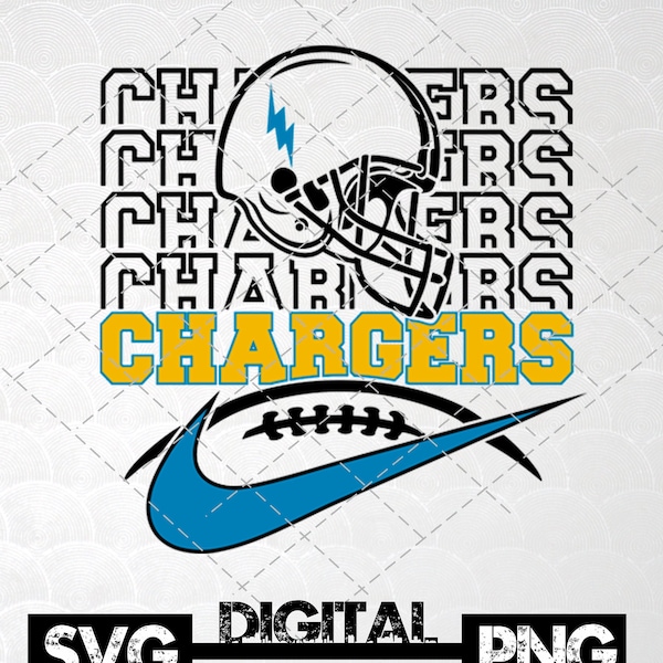 Chargers Football Svg