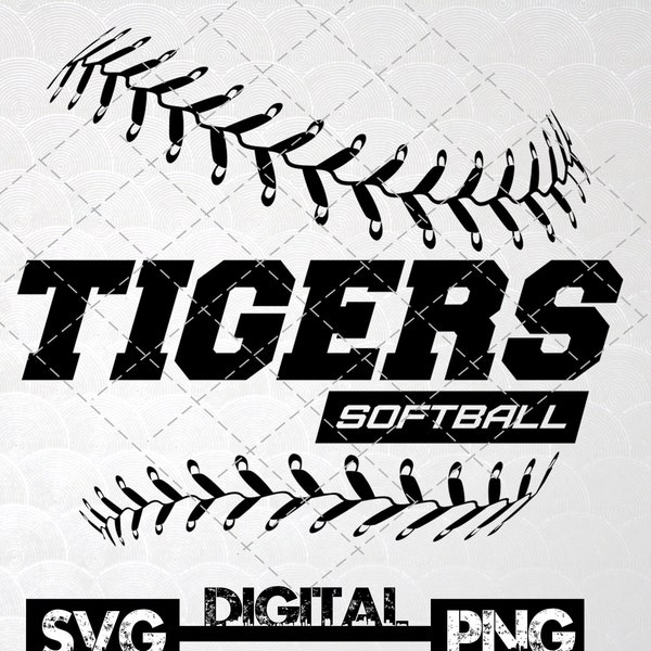 Tigers Softball Svg