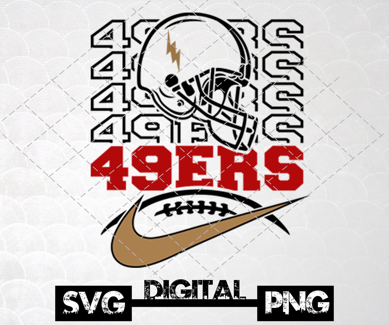 49ERS Football Svg - Etsy