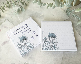 Lance Gui x Hooman Notepad with Dots , Notes, Notizblock, Pastell, Pastelltöne, Penguin, Pinguin, Letters, Briefe, Bullet Journal, Cute