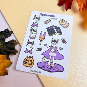 Annoween - Lámina de pegatinas de vinilo hecha a mano (Halloween, Culto al Cordero, Ocultismo, Culto, Dibujos animados, Cómic, Unicornios, Emoción "Ira" Anne)