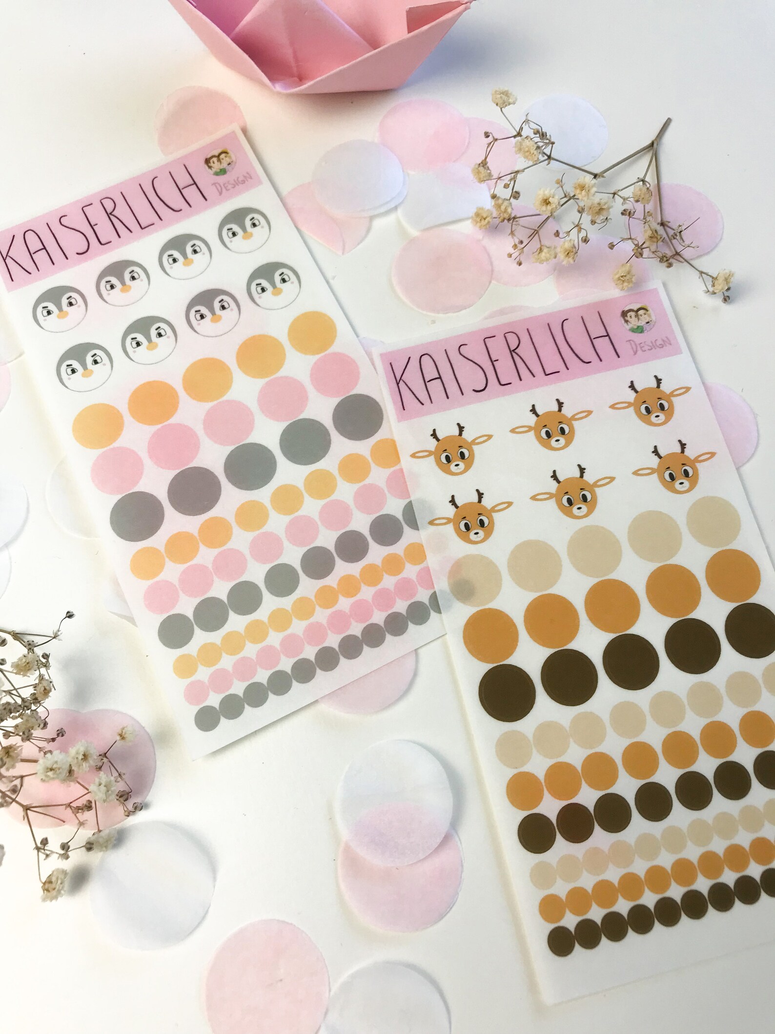 Heedee & Lance Gui Sticker Sheet, Color Theory, Dot, Stickers, Deer ...