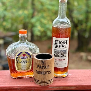 Customizable Handmade White Oak Whiskey Cup: Charred Interior