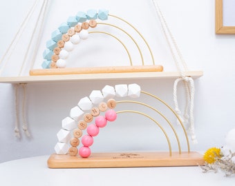 Personalized Name Abacus | Baby, Toddler, Kids Toys | Wooden Toys | Baby Gift Festivals | Christmas Gifts | First Birthday Girls and Boys