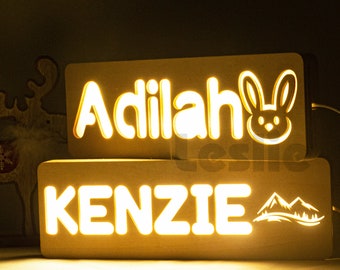 Name Design Light /Personalised Night Light/Back Engrave/ Custom Kids Lamp / Birthday Gift / Personalised Gift / Room Decor