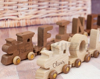 Custom Letter Train, Personalised Baby Gift, Name Puzzles, Toy Train, Baby Gift, Christening Gift,Birthday Gift,Name wooden Train