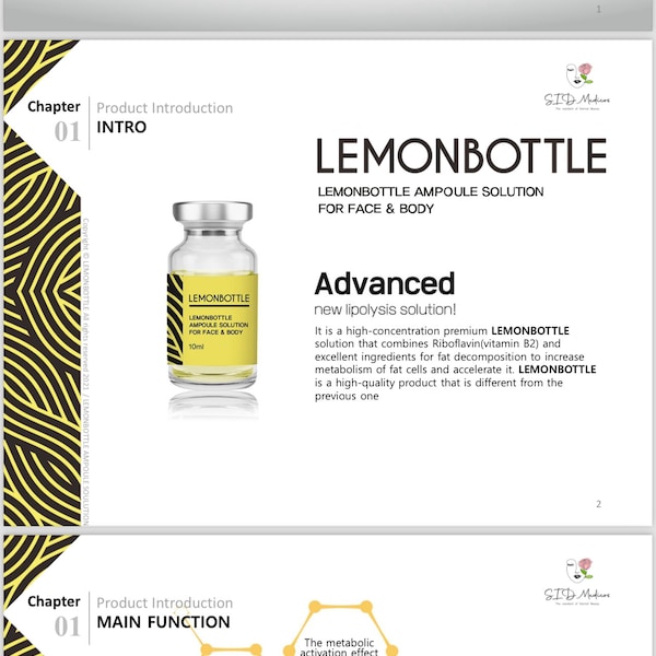 Lemon bottle and Aqualix fat dissolving protocol and presentation.Aqualix manual.No physical product- only digital.