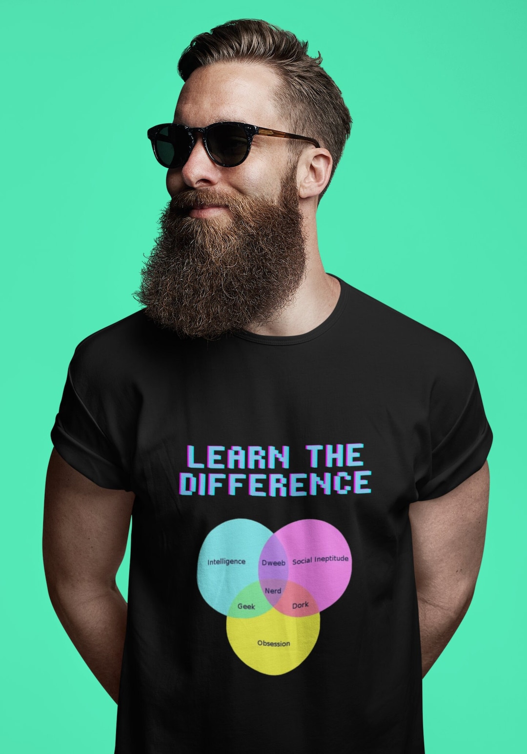 Learn the Difference Nerd Geek Dork Dweeb Funny Tshirt Geek Nerd Shirt