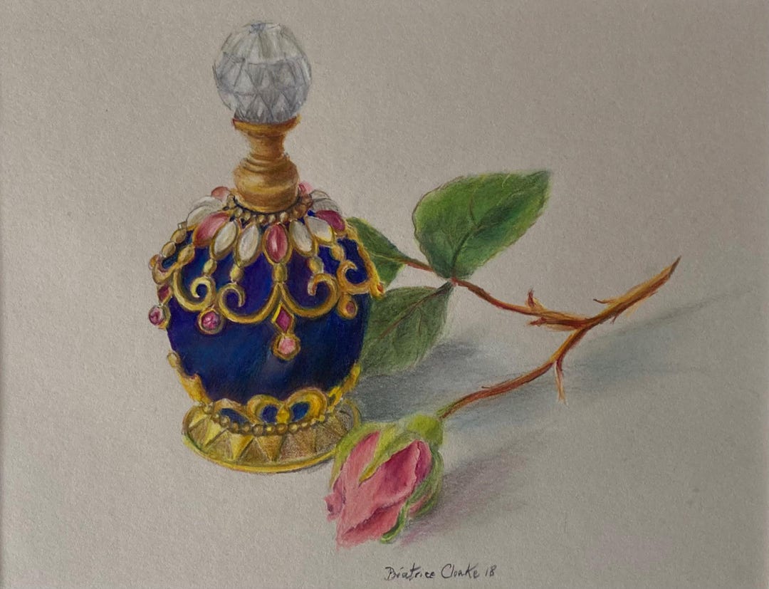 Original Mounted Drawing With Pencils - Etsy