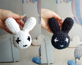 Schlüsselanhänger Charme Bad bunny Häkelanleitung kawaii Schlüsselanhänger do it yourself Handgemachtes Geschenk Babyparty Amigurumi PDF Englisch