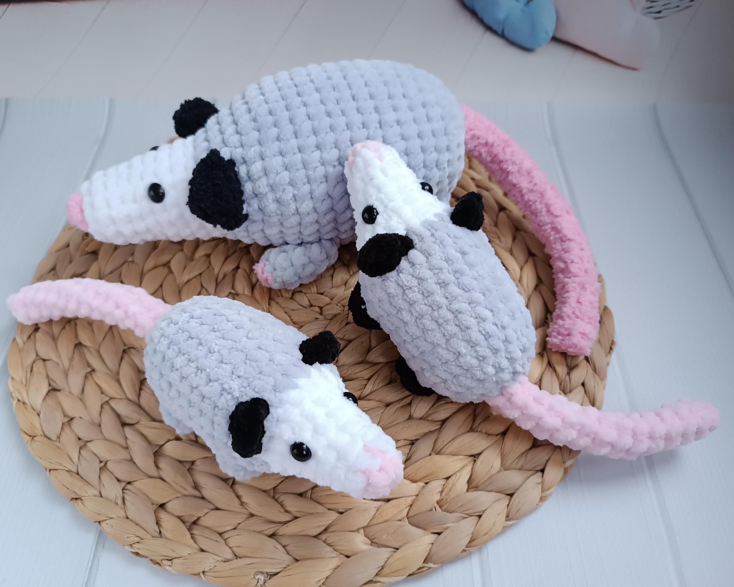 No Sew Opossum Crochet Pattern PDF Beginner Friendly Amigurumi Plushie ...