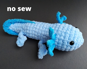 Axolotl plush no sew amigurumi crochet pattern do it yourself