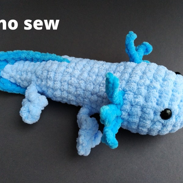 Axolotl plush no sew amigurumi crochet pattern do it yourself