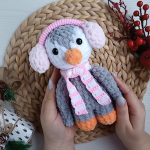 Penguin Crochet Pattern PDF Low Sew Amigurumi Plushie Easy Winter Bird