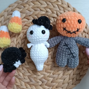 Halloween Crochet Patterns Bundle PDF Easy Beginner Friendly No Sew Amigurumi Creepy Spooky Decor