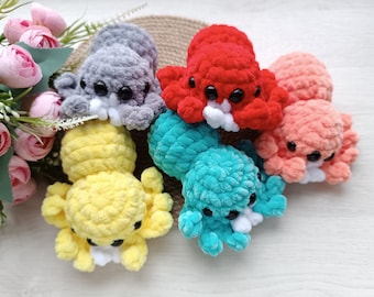 Gehäkelte Spinne Plüschstoff Nähe Nähanleitung Amigurumi PDF in Englisch