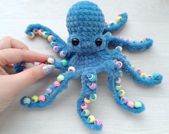 Sensorische octopus haakpatroon pdf kralen fidget no Sew amigurumi knuffel