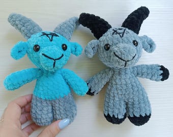 Baphomet Crochet Pattern PDF – Gothic Amigurumi Devil Goat Plush Toy – DIY Halloween Tutorial in English