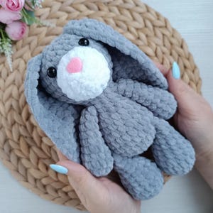Bunny Crochet Pattern PDF – No Sew Amigurumi Rabbit Plush – DIY Christmas Gift Tutorial in English