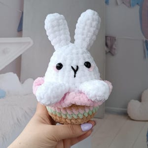 Crochet Bunny plush No sew pattern Easter bunny plush for Easter decor and on other holidays Amigurumi tutorial PDF in English