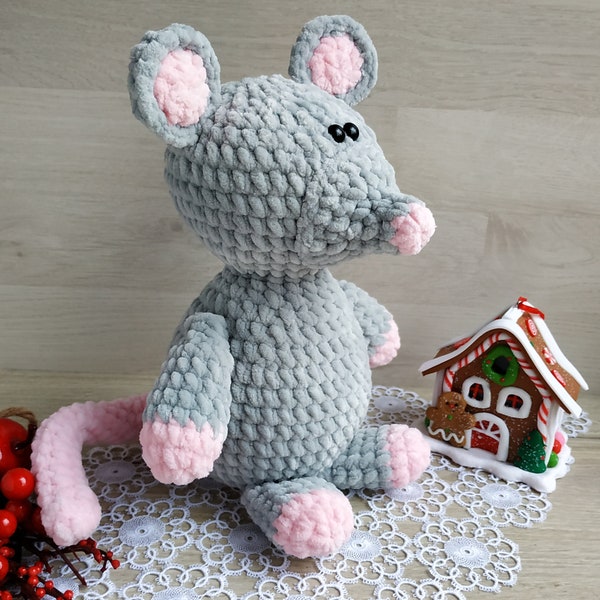 Rat amigurumi crochet pattern plushie toy do it yourself