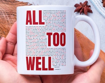 All Too Well Lyrics Song - TayLor's Version Mug