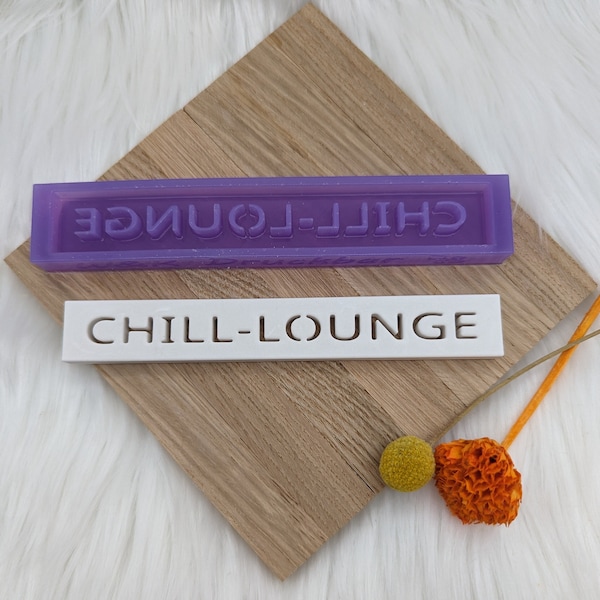 Klötzchen Gießform / CHILL-LOUNGE / Silikonform für Klötzchen / 160x22x8 mm  / Silikon Klötzchen Gießform /Gießform Klötzchen