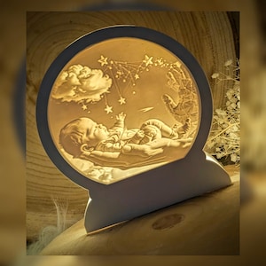 Loop Lampe/ Himmelswunder / Baby / Storch / Premium-Qualität / Lampe / Lithophane / Gießform / Raysin / Silikonform
