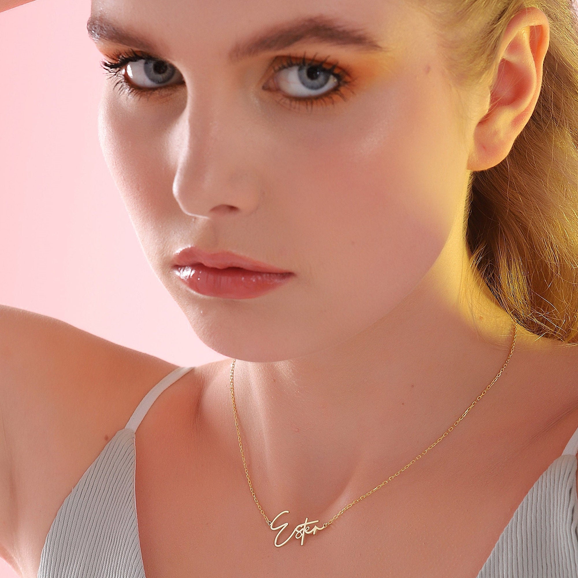 Name Necklace for Women Personalized Jewelry Silver Name Etsy