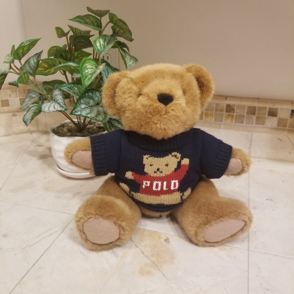 Vintage 1997 Ralph Lauren Teddy Bear W/ Sweater