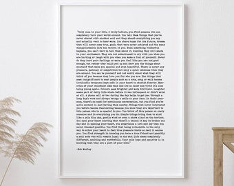 Bob Marley Quote Wall Art Print, Bob Marley Poster, Bob Marley Print, Quote Wall Art, Quote Poster, Quote Poster, Minimalist Poster