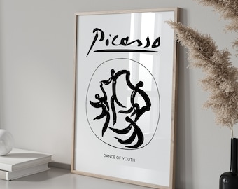 Affiche Pablo Picasso, Danse De Jeunesse, Affiche De Danse, Impression Picasso, Affiche Picasso, Art Mural Picasso, Art Minimaliste, Impression Danse