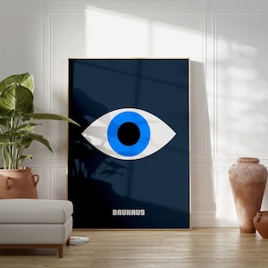 Bauhaus Eye, Digital Print, Bauhaus Poster, Bauhaus Print, Bauhaus Art, Bauhaus Printable, Bauhaus Exhibition Poster, Bauhaus Wall Art