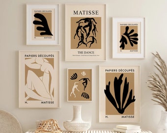 Matisse Print Set Of 6, Gallery Wall Set, Boho Matisse Printable Wall Art, Trendy Poster Set, Matisse Posters, Matisse Set,Set of 6 Wall Art