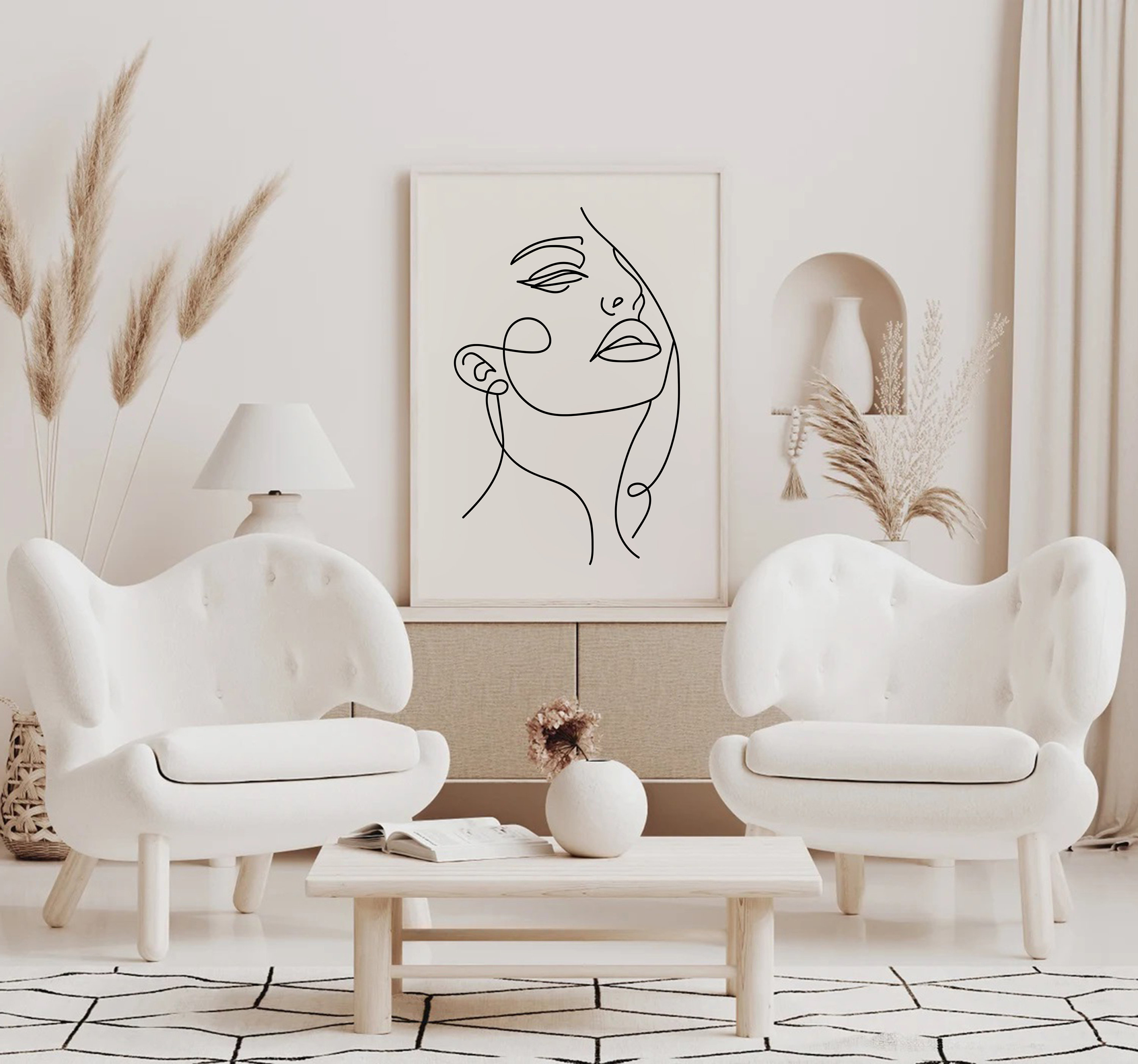 Set of 3 Prints Line Art Printable Set of 3 Wall Art Line - Etsy